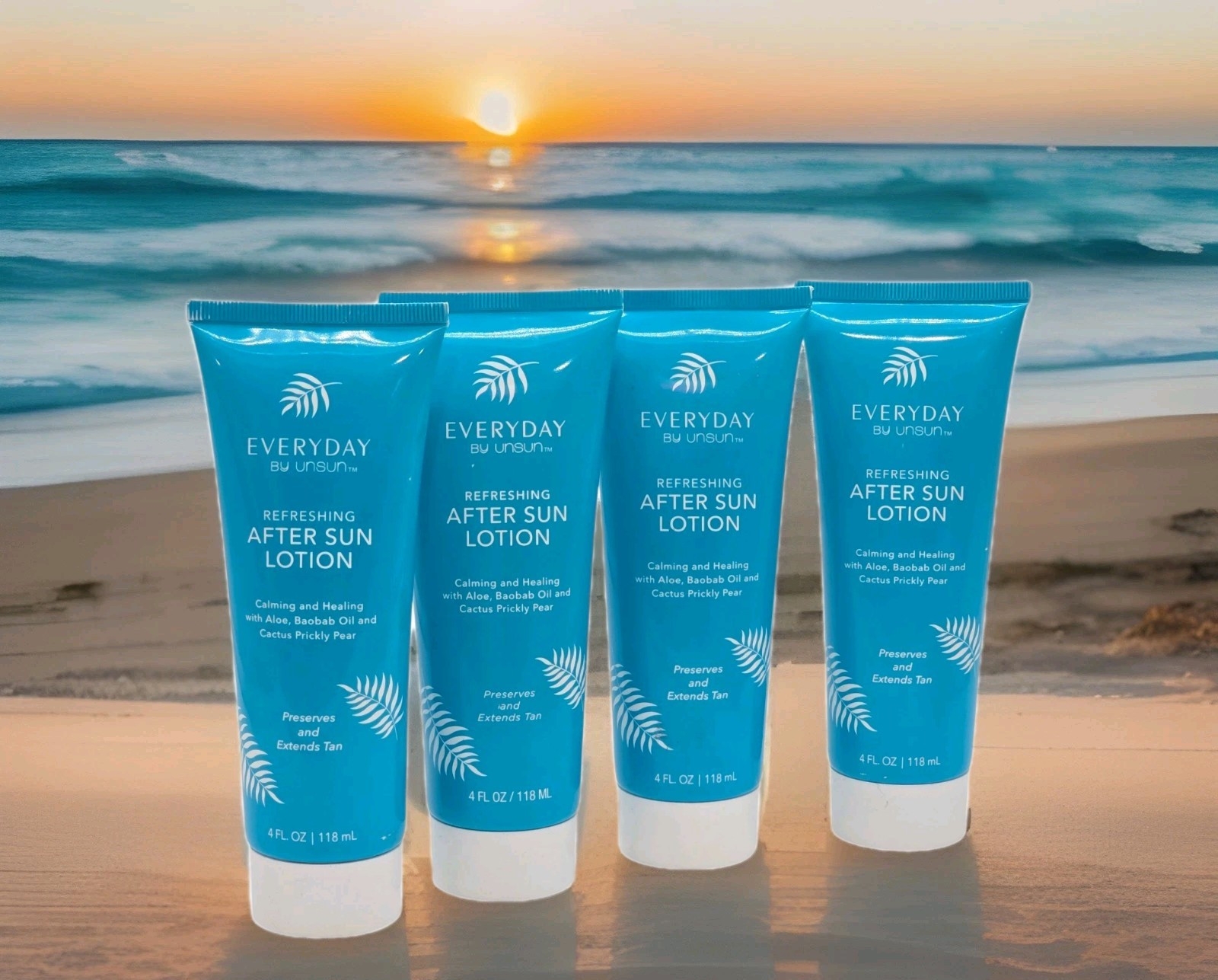 4 - UNSUN Refreshing After Sun Lotion Calming Skin Soother Tan Extender 4OZ
