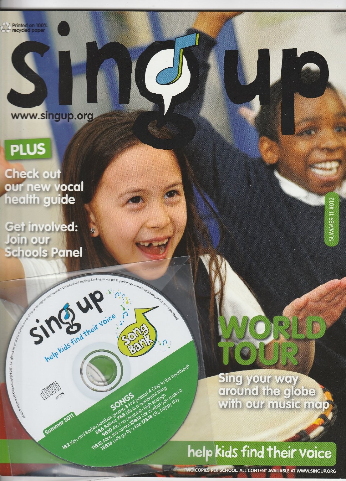 Sing Up Magazine Summer 2011 #012 Children's Music Education CD Included