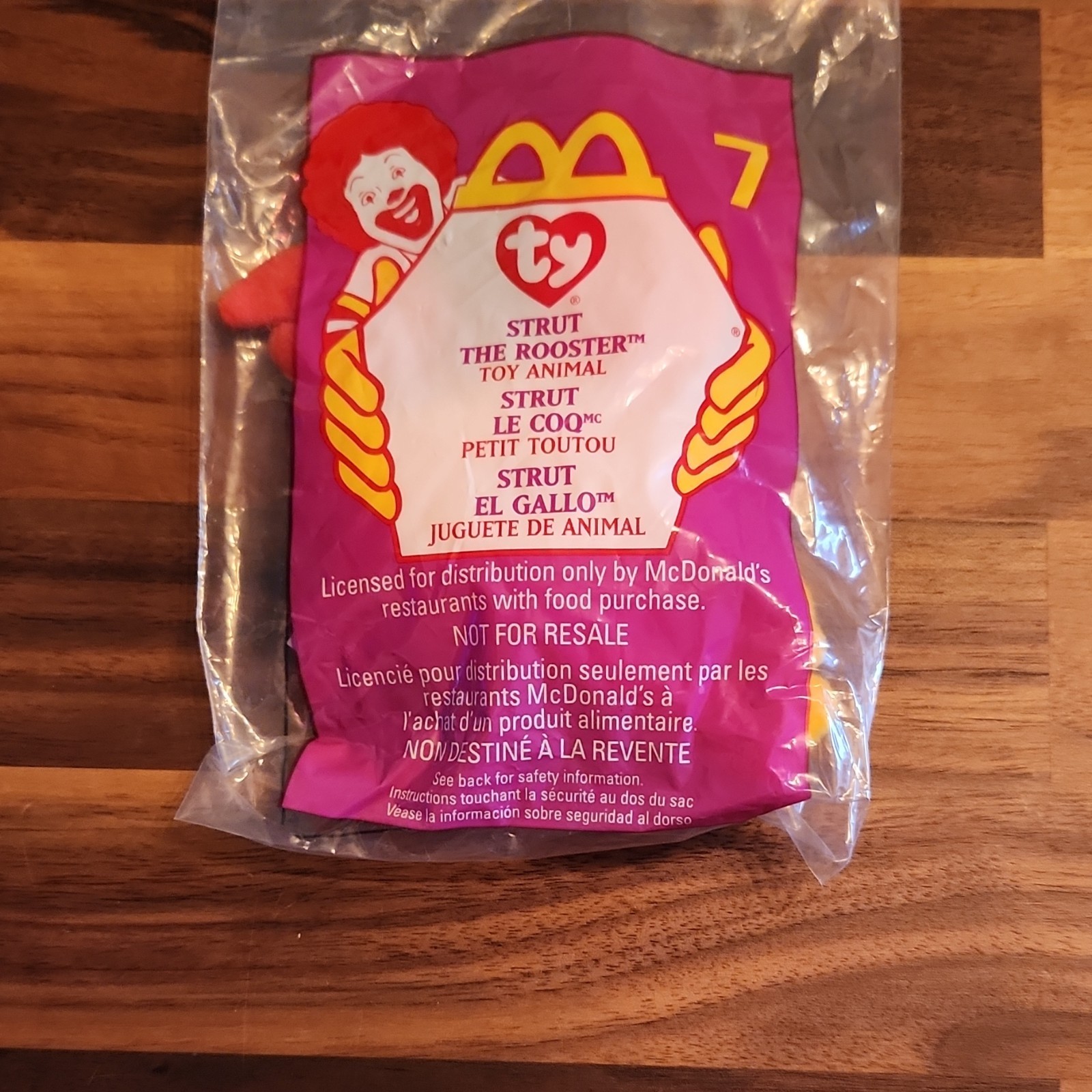 Ty Teenie Beanies Strut the Rooster Beanie Babies McDonald's 1999 #7
