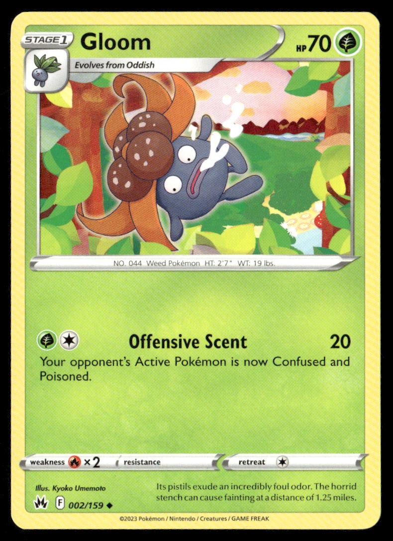 Gloom Normal Uncommon Crown Zenith 002/159 NM