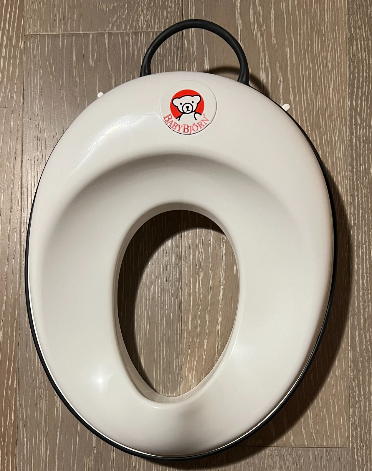 Babybjorn Toilet Training Seat White With Handle-Made in Sweden-Very Good