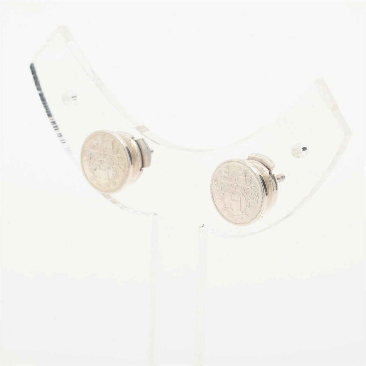 Used Hermes Ex Libris 2023 Earrings (for both ears) 925 2.3g Silver