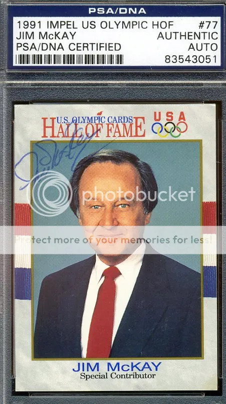 Jim Mckay Signed Psa/dna Certified 1991 Olympics Authentic Autograph