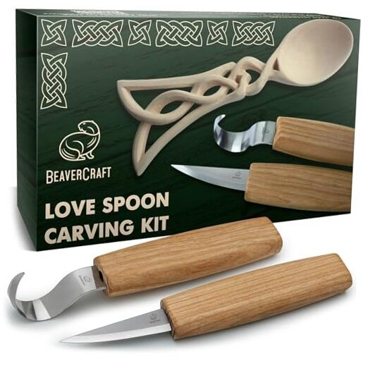  Wood Spoon Carving Kit for Beginners DIY04 - Whittling Set Includes Spoon 