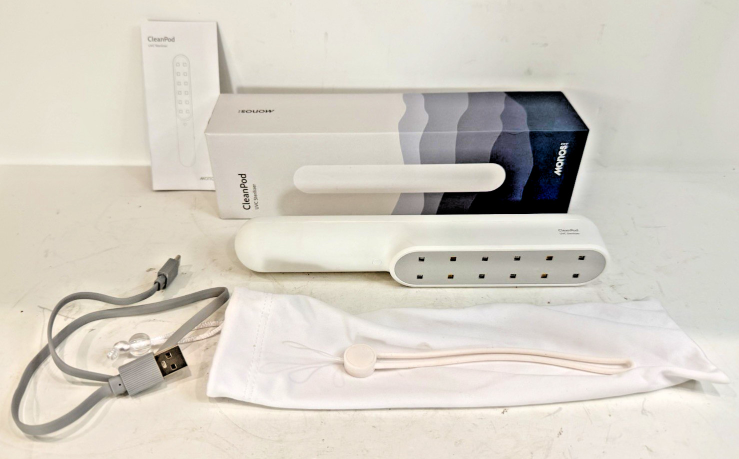 MONOS CleanPod UVC Sterilizer – New Open Box – Portable UV-C Sanitizer