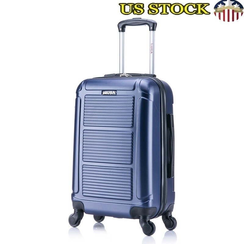 Lightweight Hardside Luggage Spinner Wheels Ergonomic Handle TSA Approved Blue