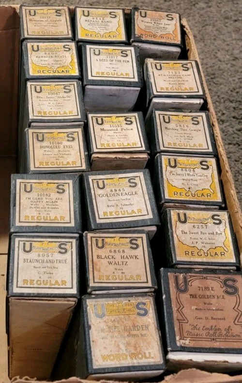 Assorted Lot Of 18 Player Piano Rolls US