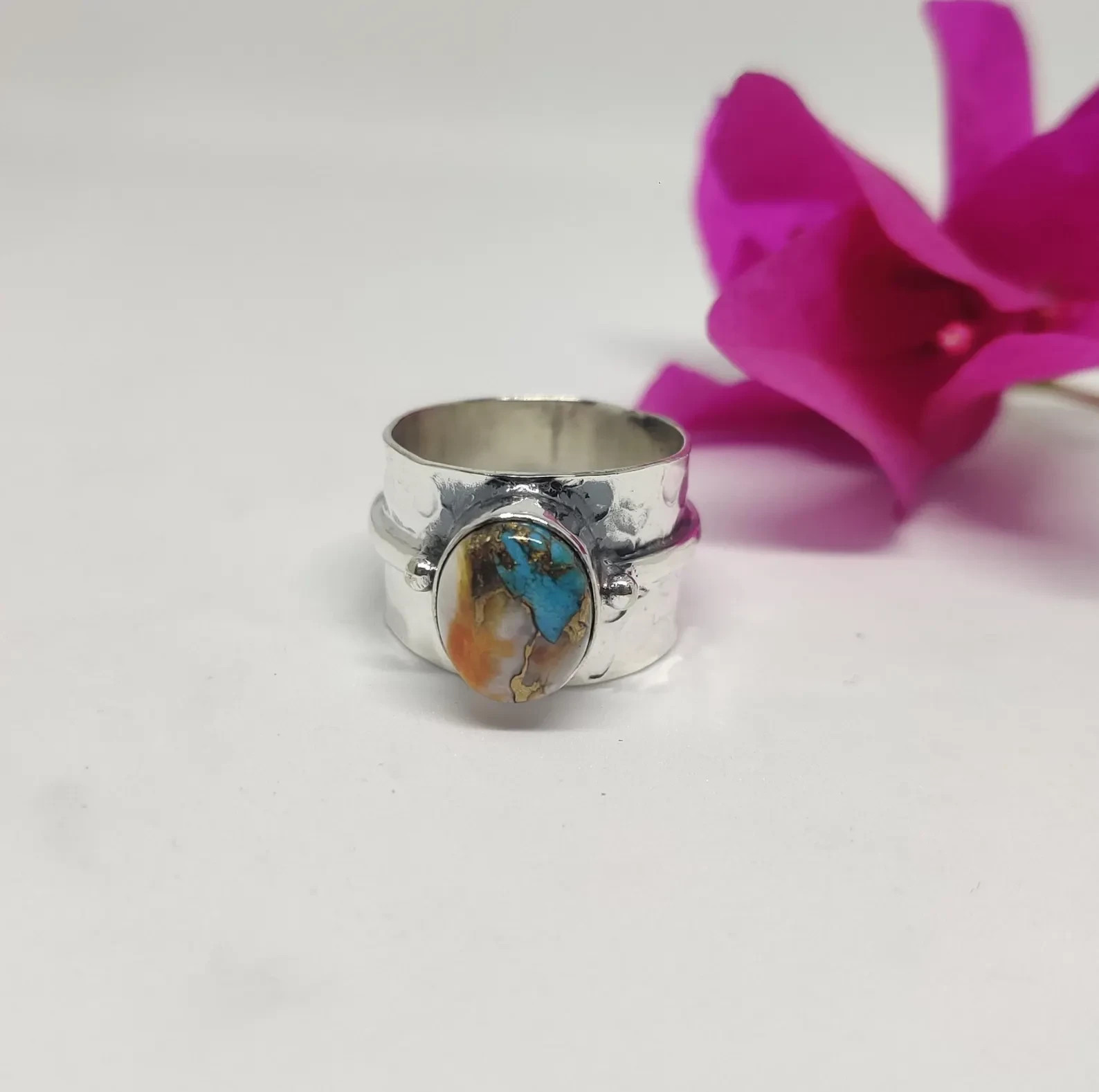 Sterling Silver Aquamarine Ring *Solid 925 * Handmade *