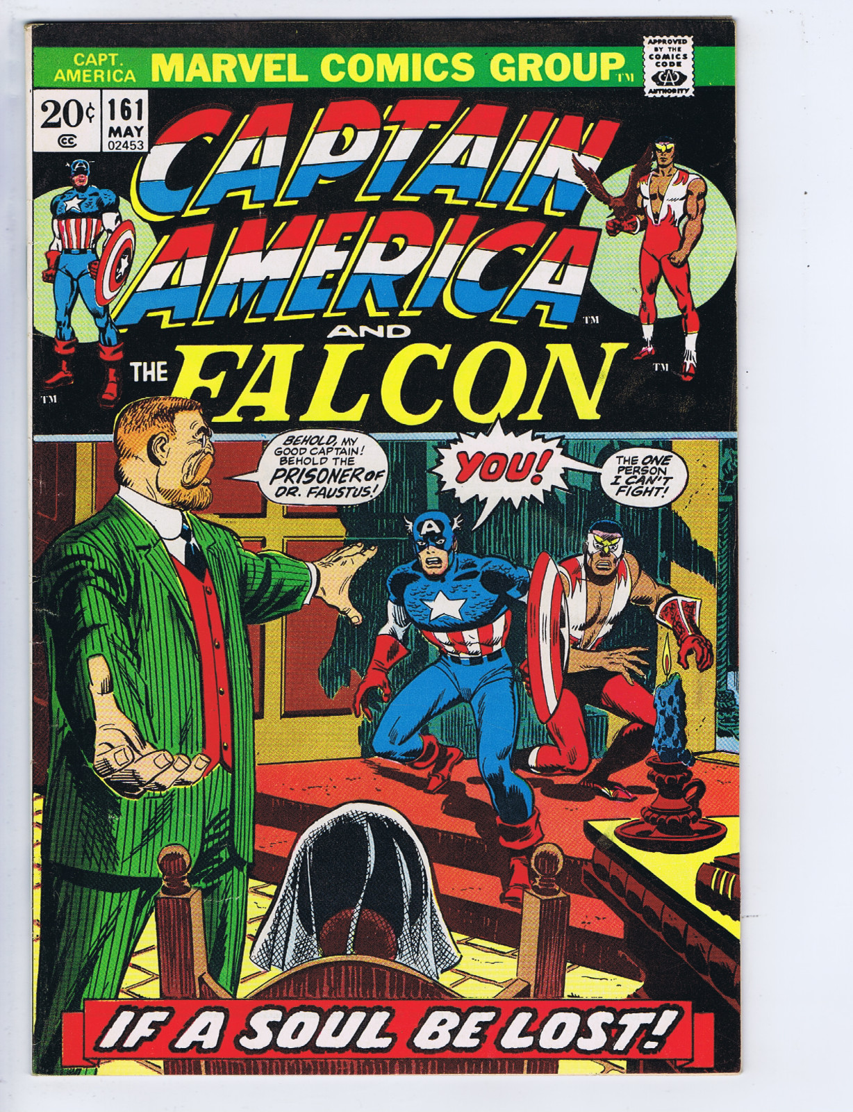 Captain America #161 Marvel 1973 '' If He Loseth His Soul ! ''