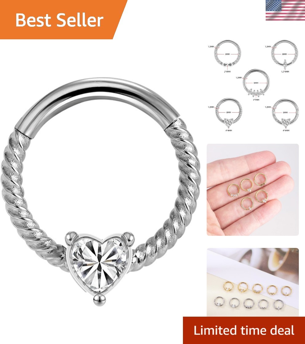 Hoop Nose Rings for Women Septum Nose Rings Gold Silver 16g Nose Piercings Je...