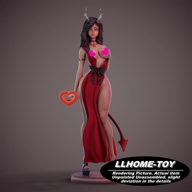 1/6 HOT demon girl 3D Print Model Kit Unpainted Unassembled GK Figure