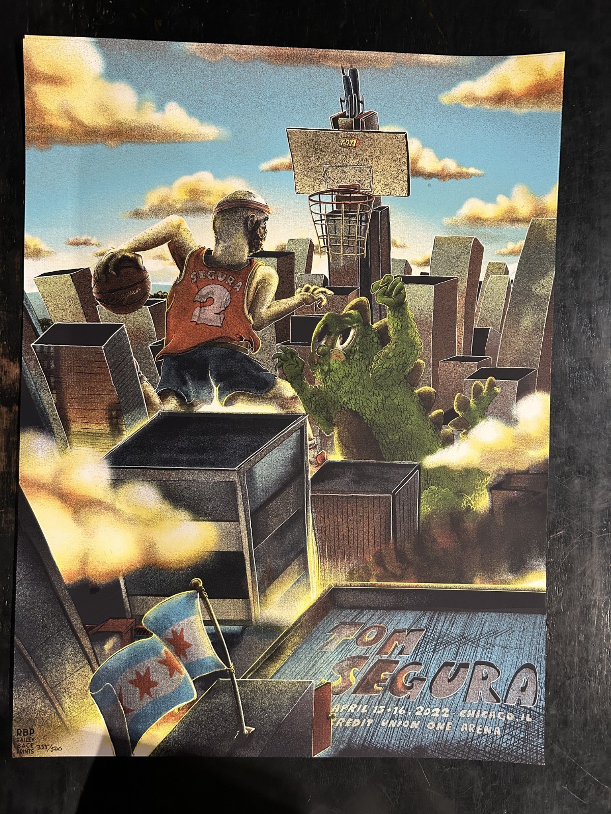 TOM SEGURA  Tour Poster 18x24 2022 Chicago Credit Union One #355/500