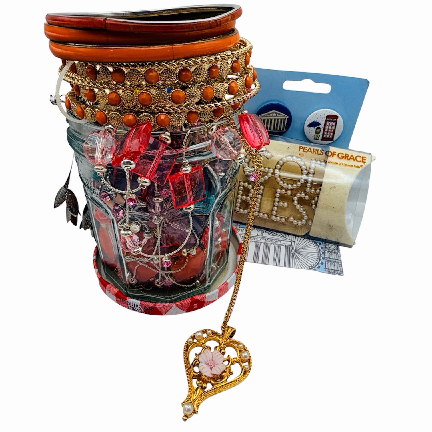 Mystery Jewelry Jar Pink Orange Spring/Summer Wearable Unboxing Costume Fashion