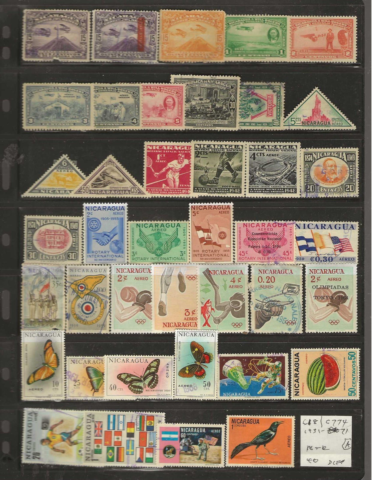 NICARAGUA...Sc #C18/C774... Mint & Used ...1931/71...40 Different Air-Mails