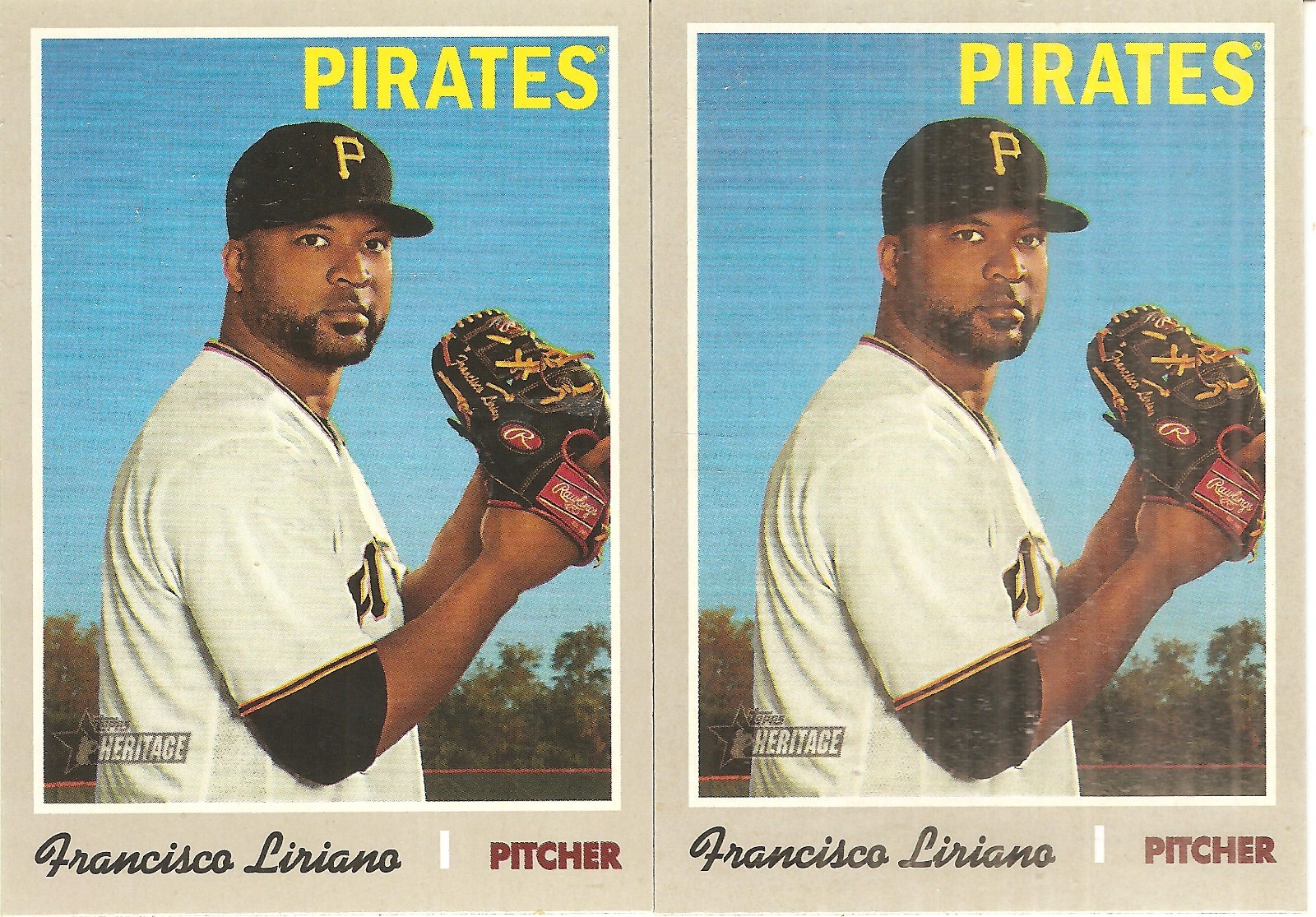 2 CARD 2019 TOPPS HERITAGE FRANCISCO LIRIANO BASEBALL CARD LOT