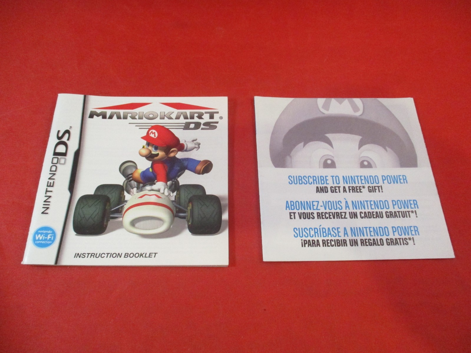Mario Kart Nintendo DS Instruction Manual Booklet + Insert ONLY #H