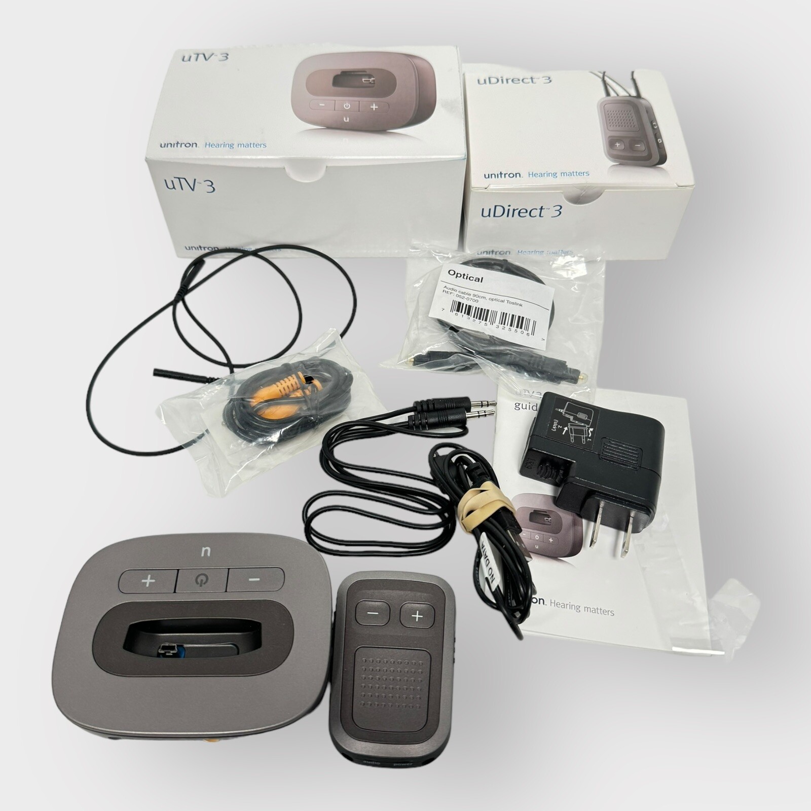 UNITRON UTV 3 TV ADAPTER & UDIRECT 3 FOR UNITRON HEARING AIDS PRE OWNED