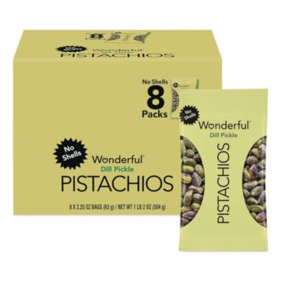 Wonderful Company PAR70232 Pistachios, Salted Dill Pickle, 2.25 Oz Bag, 8/box