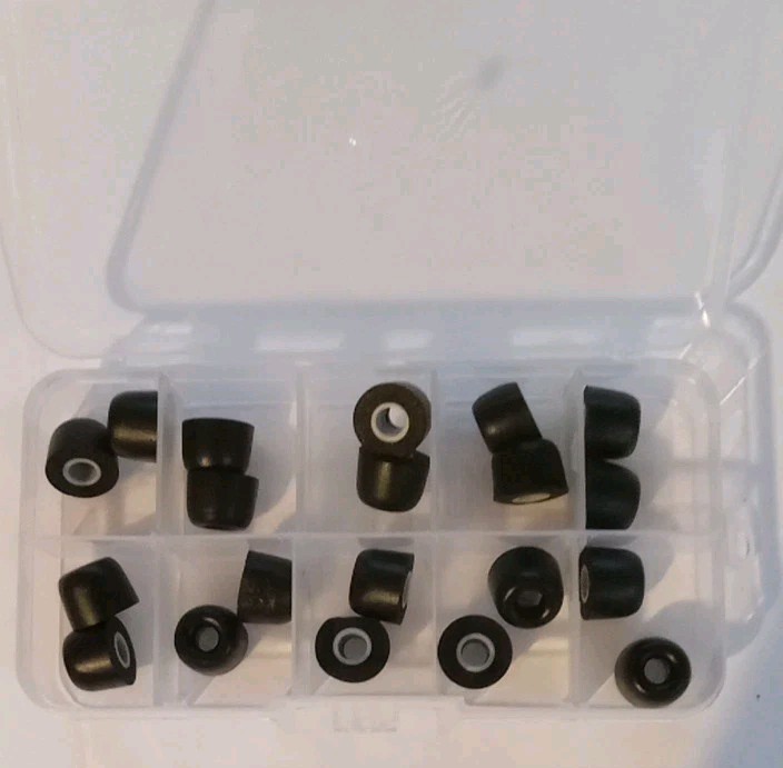 SONICFOAM SF0 Large Black Replacement Memory Foam Earbud Tips for Earbuds