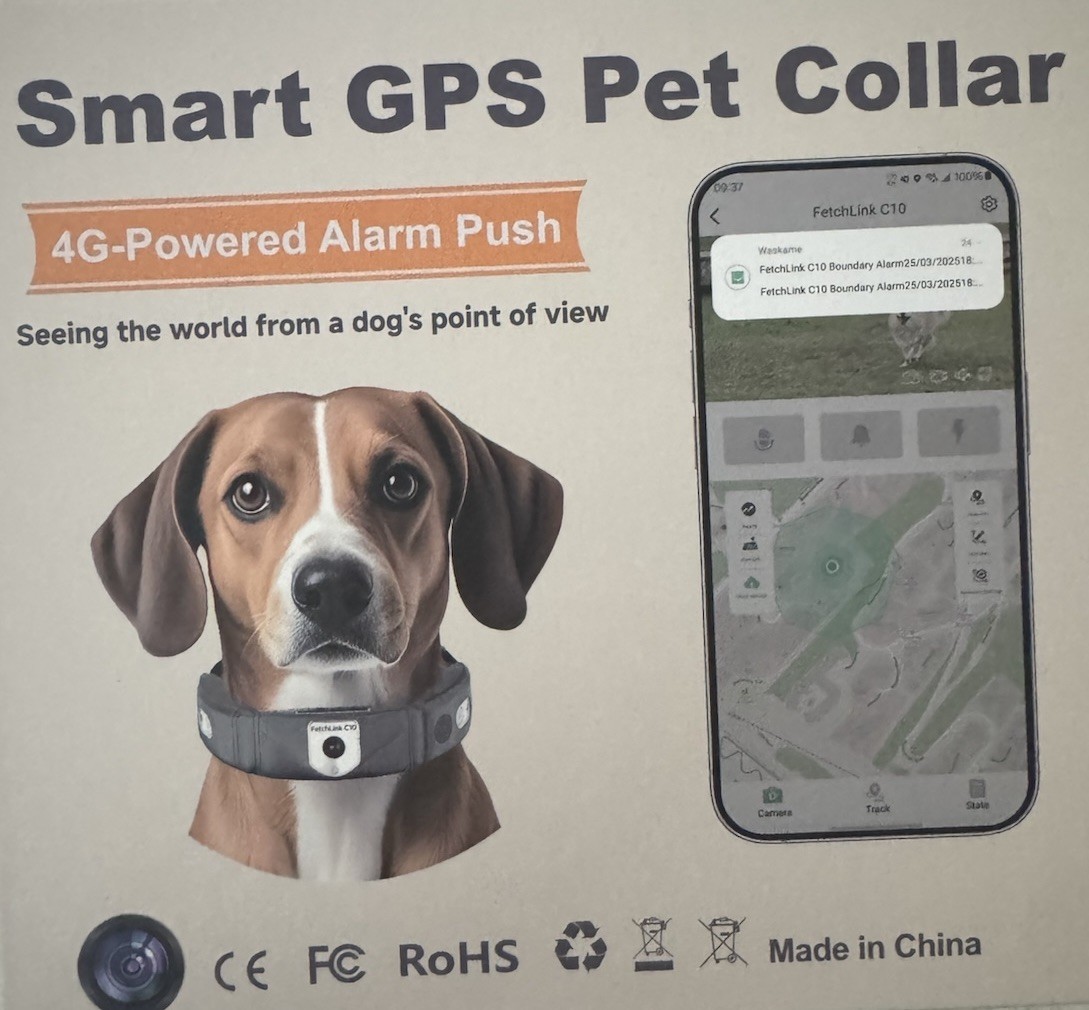 Smart Pet Collar FetchLink C10  4G – powered alarm push~ New