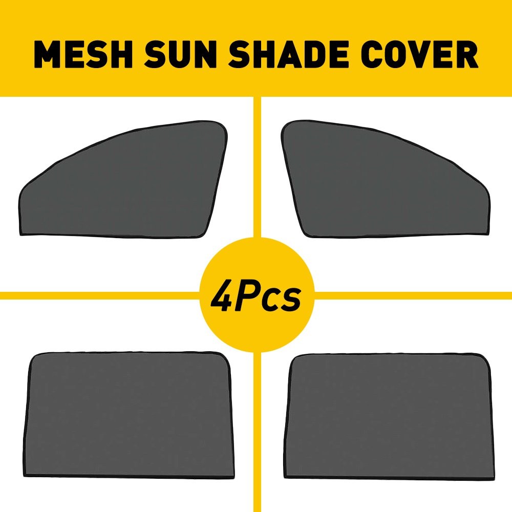 4X Magnetic Car Side Front Rear Window Shade Sun Cover Mesh Shield UV Protection