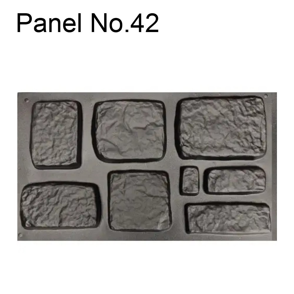 Plastic Form for facade panels No.42. 8 types of stone.