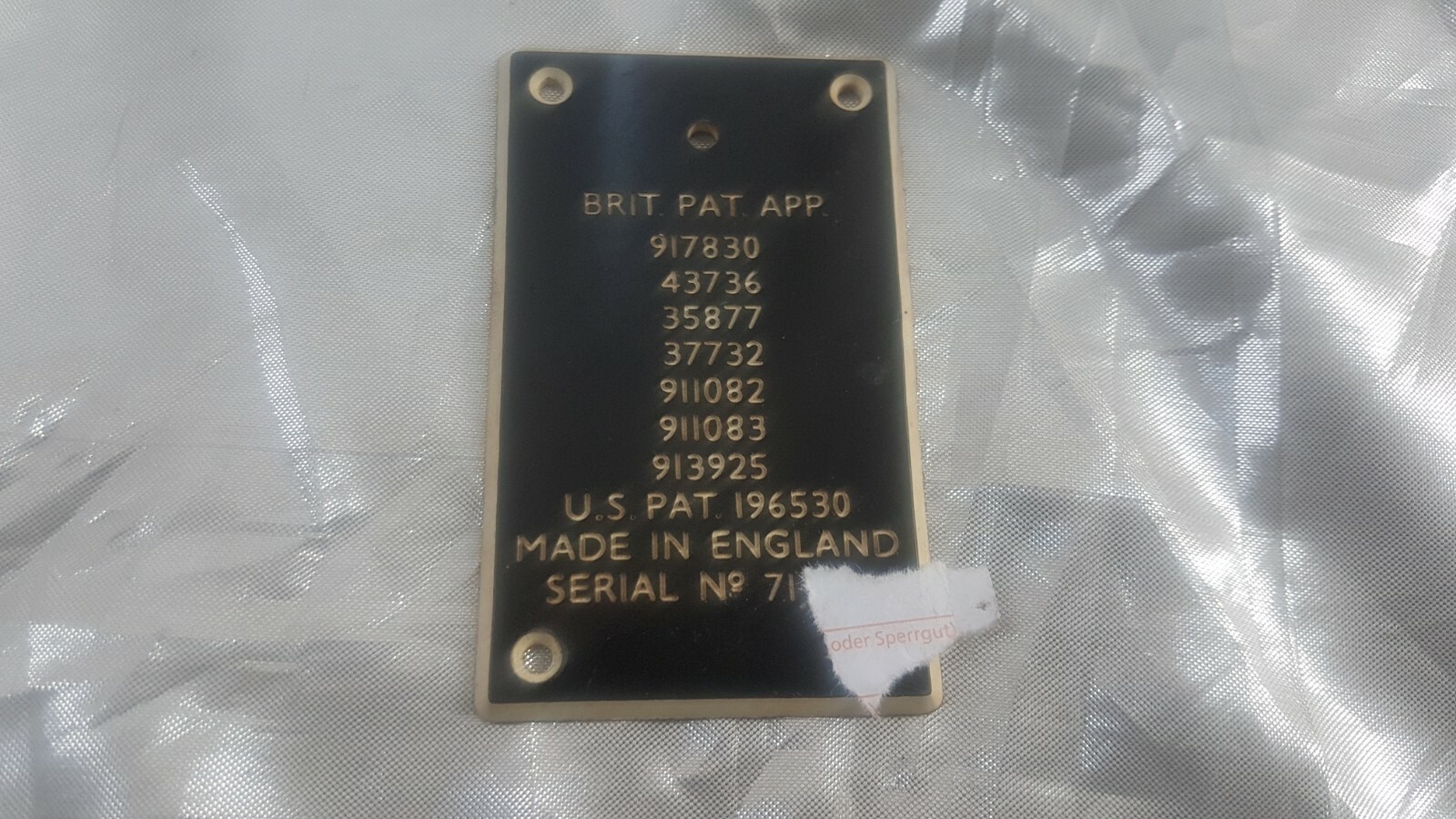 60's BURNS 706 SEMI SERIAL NUMBER