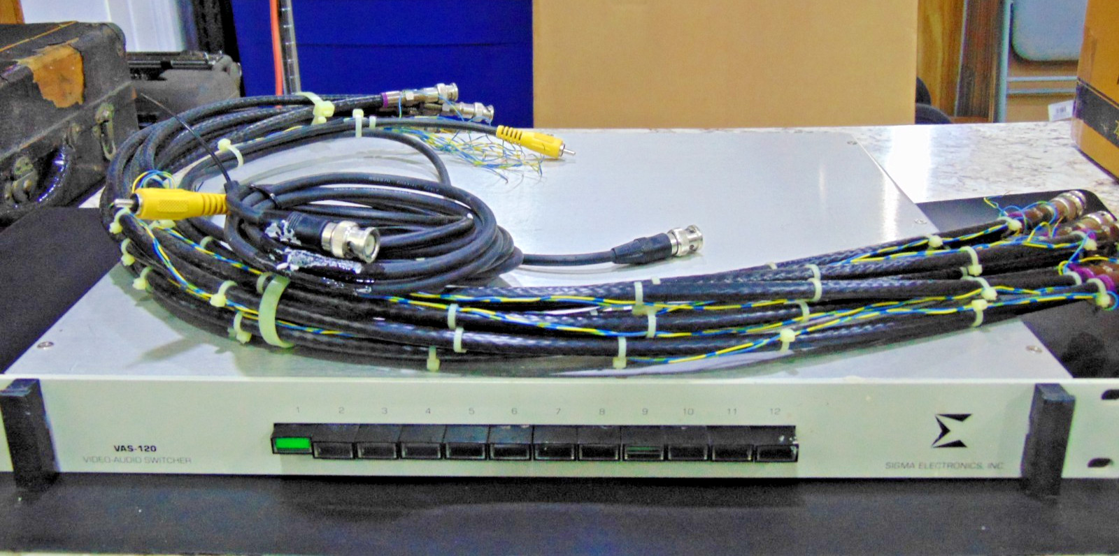 Sigma Electronics VAS-120 Analog Audio/Video Switcher w/ Cables - 12 Channel