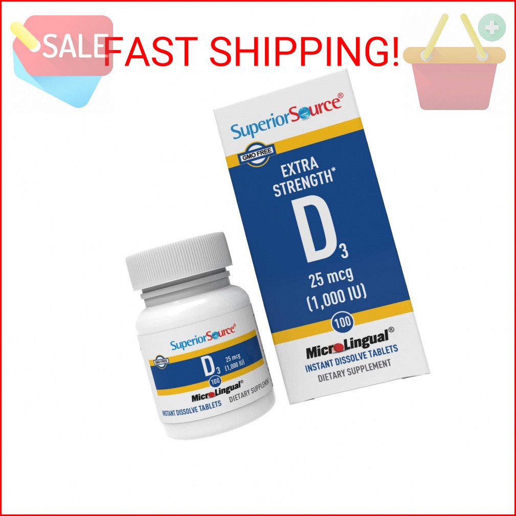 Vitamin D3 1000 IU Supplement - Boosts Immune System & Brain Health