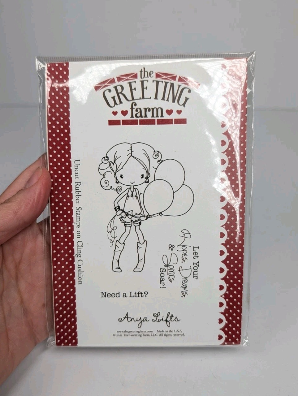 Anya Blooms The Greeting Farm Need A Lift Cling Mount Rubber Stamp Crafting