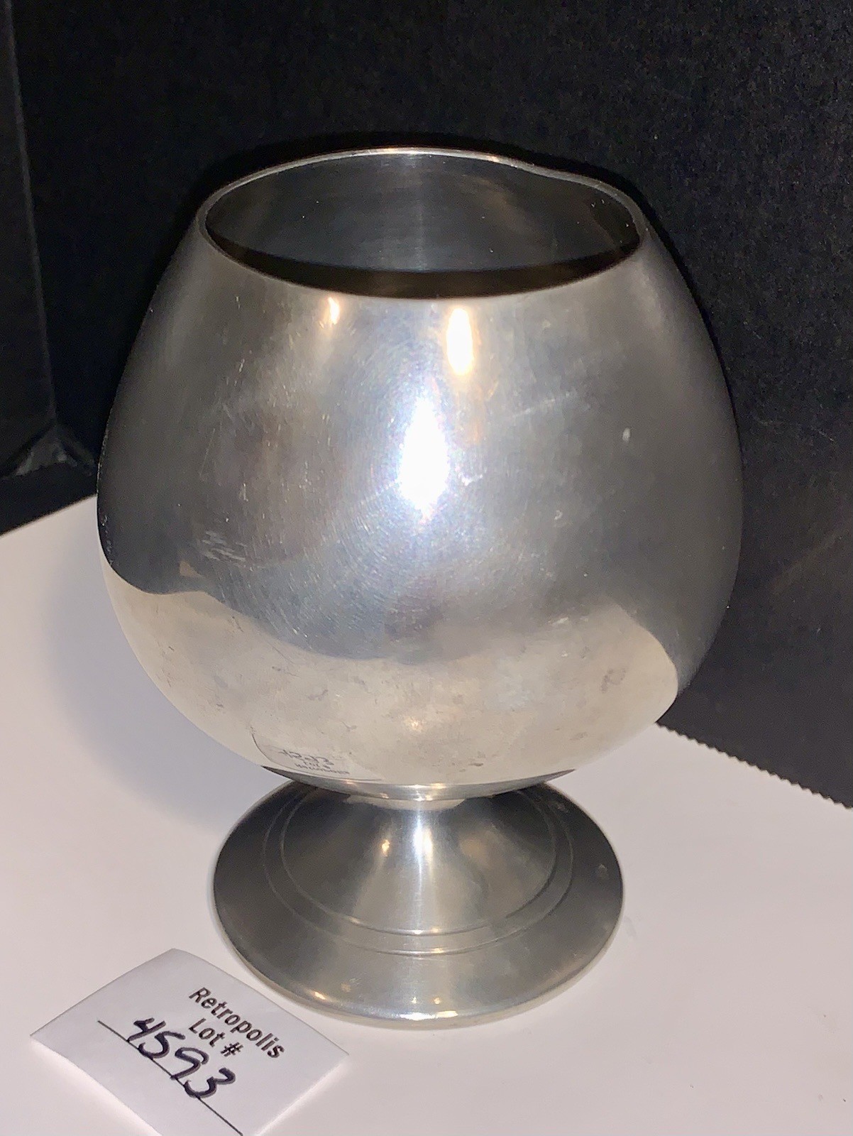 VINTAGE Hoffritz English Pewter Snifter Goblet Cup Sheffield