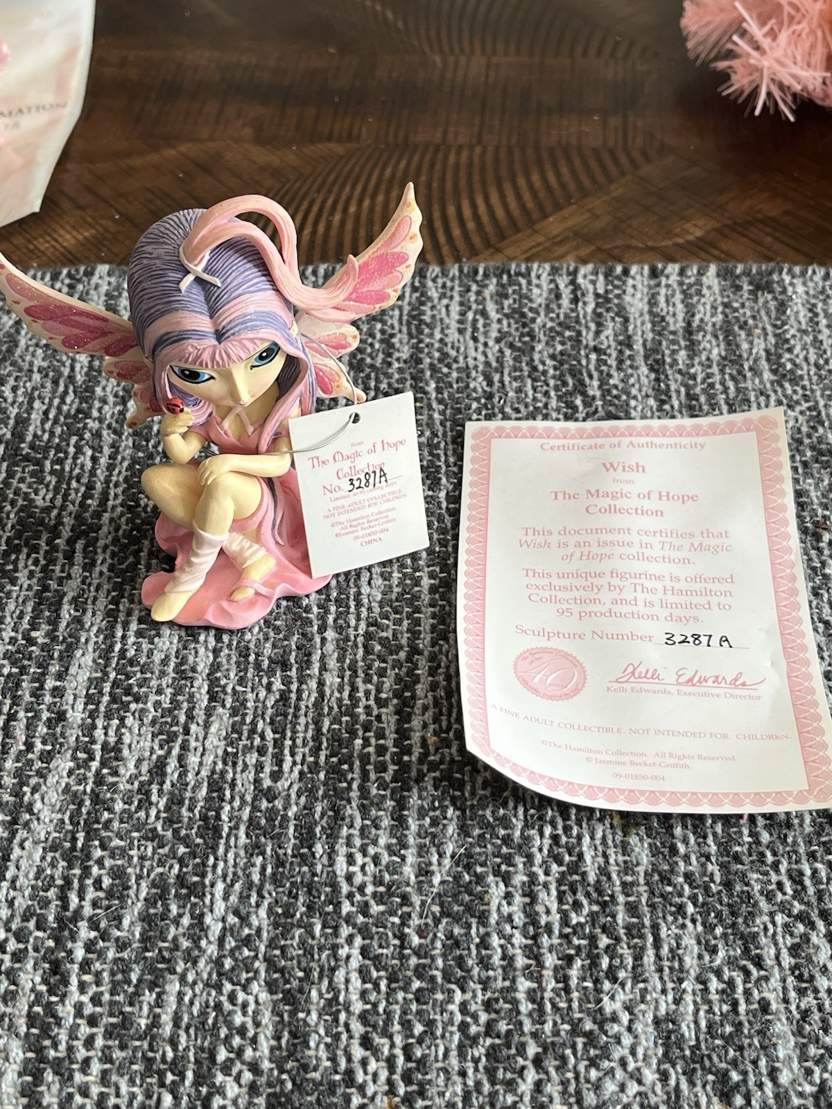 Hamilton Collection Breast Cancer Awareness WISH The Magic Of Hope Fairy Figure