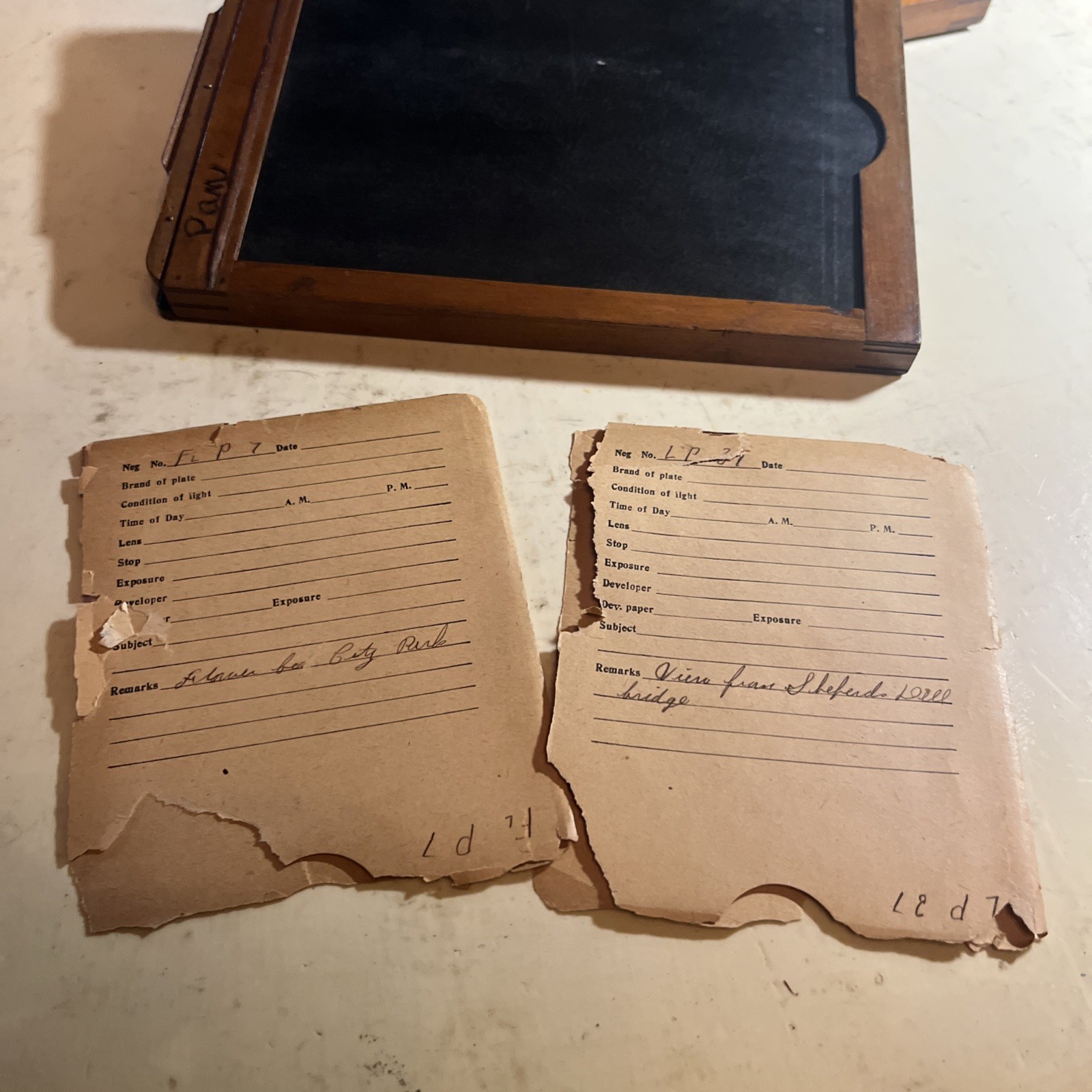 Rare Antique 1904 Leather Case Original 3 Film  6”x 8”Adapters 2 glasses Kodak