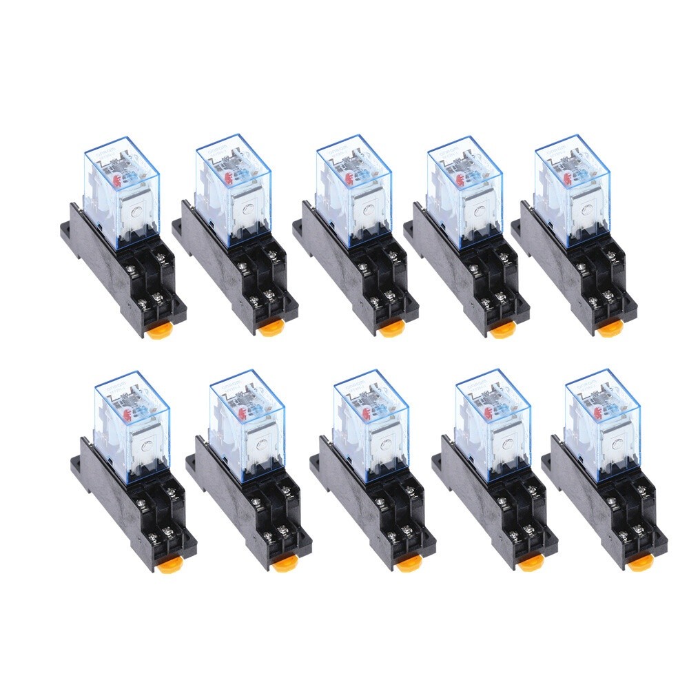 10pcs relay MY2NJ 110V AC small relay 5A 8PIN coil DPDT with socket *nu