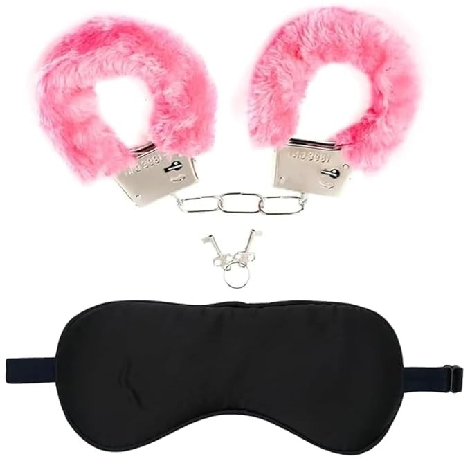 Handcuff Hathkadi Toy with 2 Keys & Eye Mask For Fancy Role
