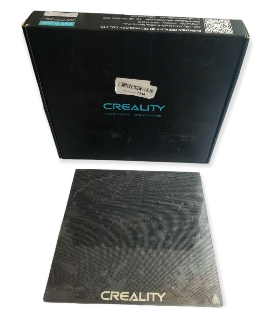 Creality 3D Black Ender Printer Platform Tempered Glass Bed 290x270x45 mm