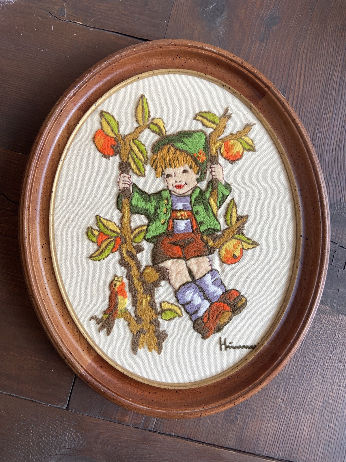 Vintage Framed Needlepoint 