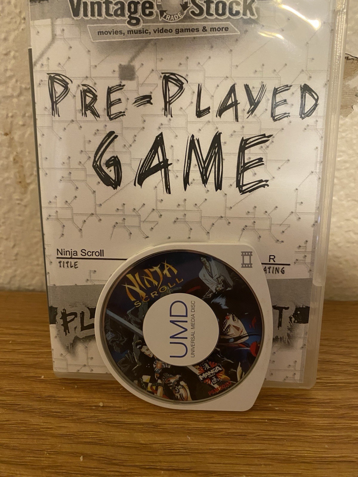 Ninja Scroll PSP UMD Disc only