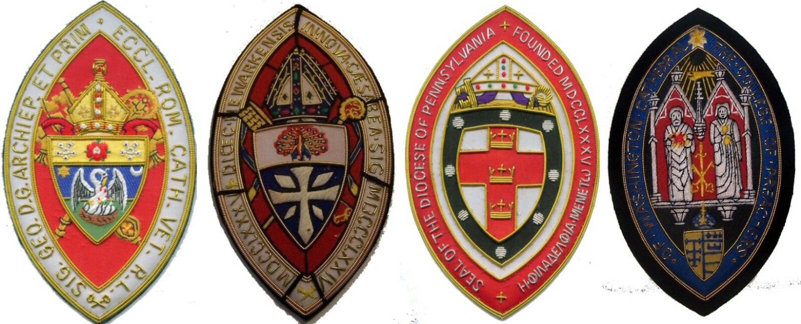Custom Church Diocese Priest Bishop Vesica Seal Crest Vestment Mitre Stole Patch