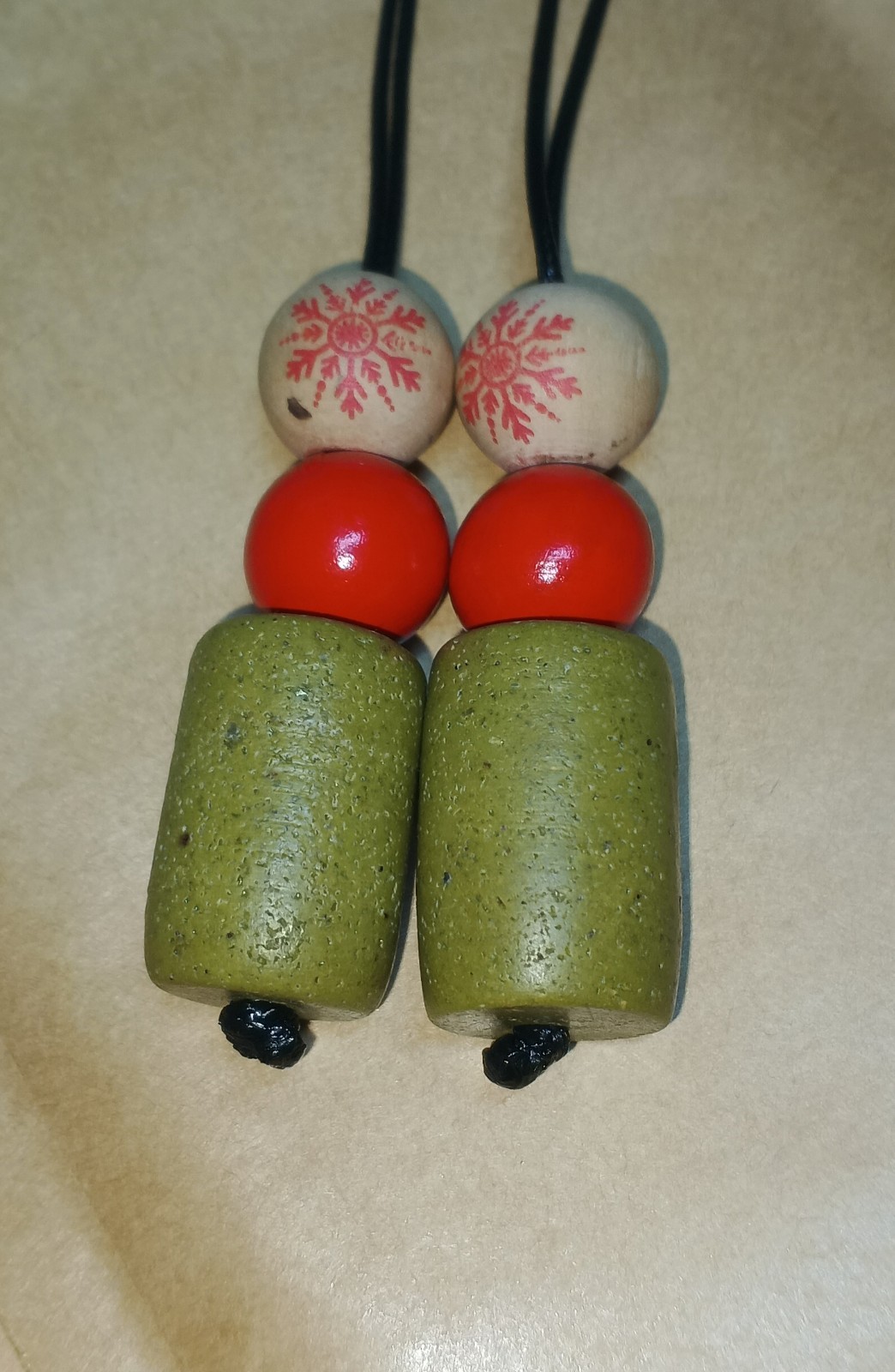 Antique Moroccan frankincense bean necklace 2 piece 100 years old Handmade 