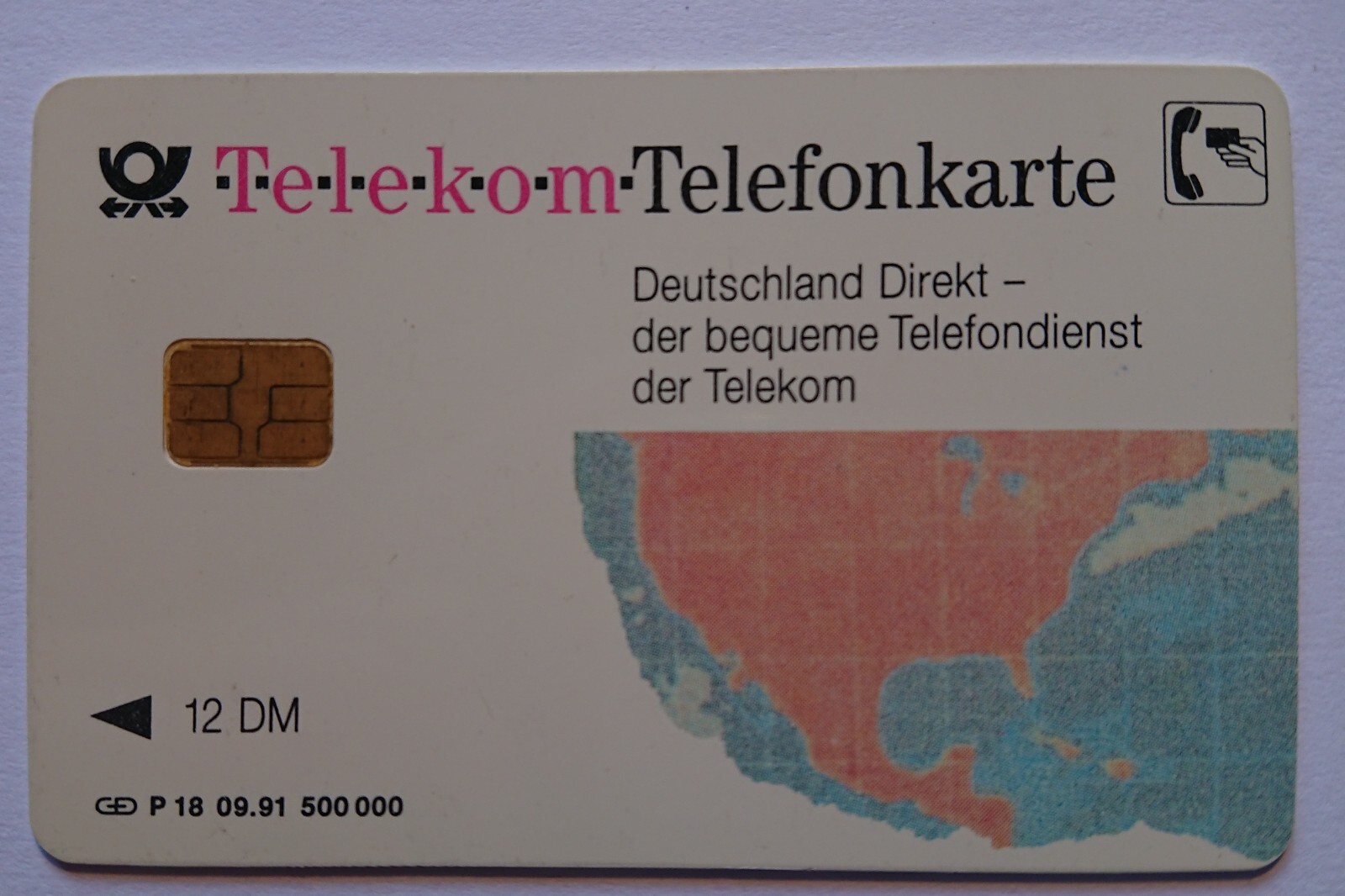 Phone card 12 DM Telekom International P 18 09.91 Collectible