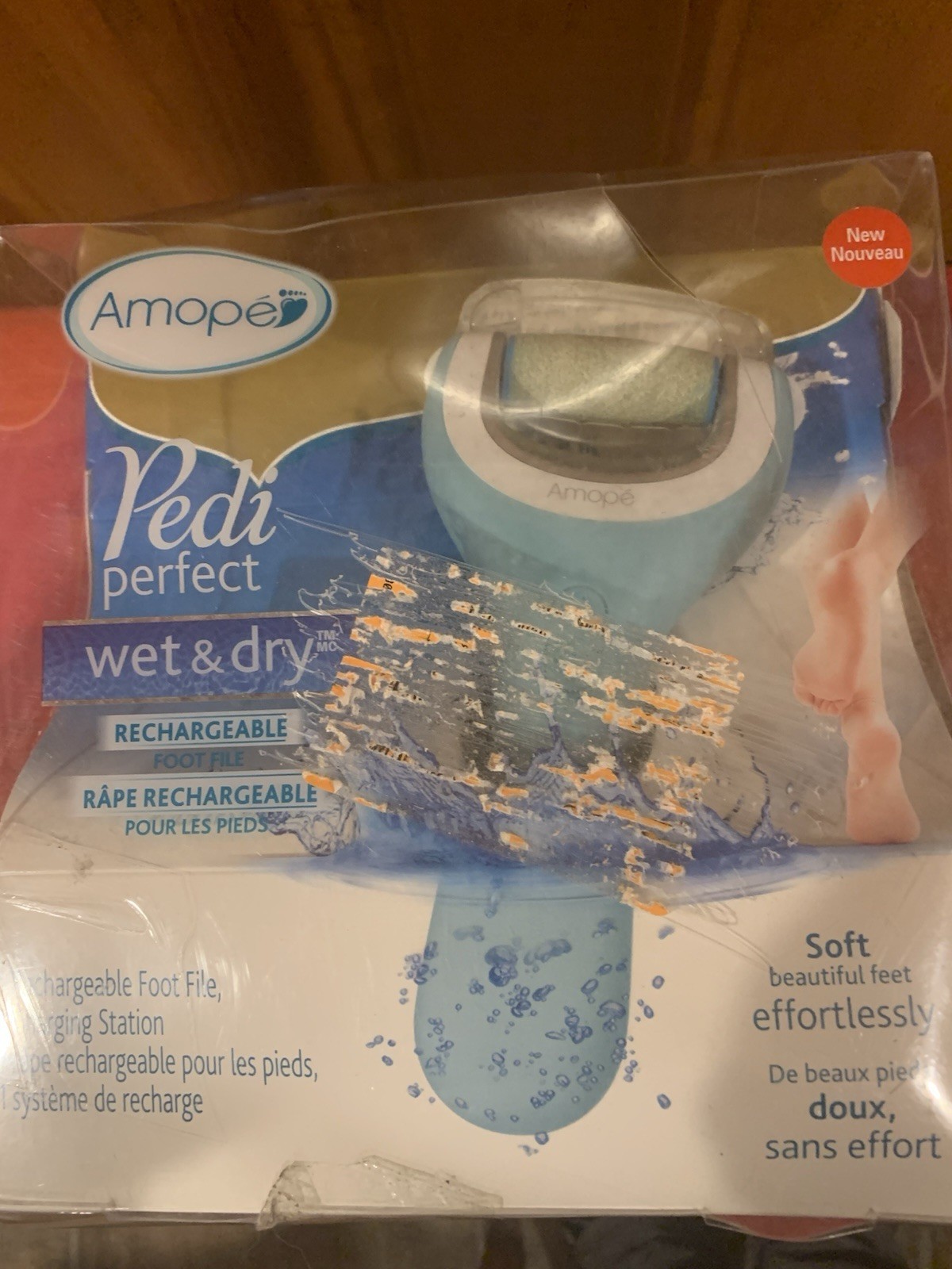 Amope Pedi Perfect Wet & Dry Rechargeable Foot File Electronic Pedicure