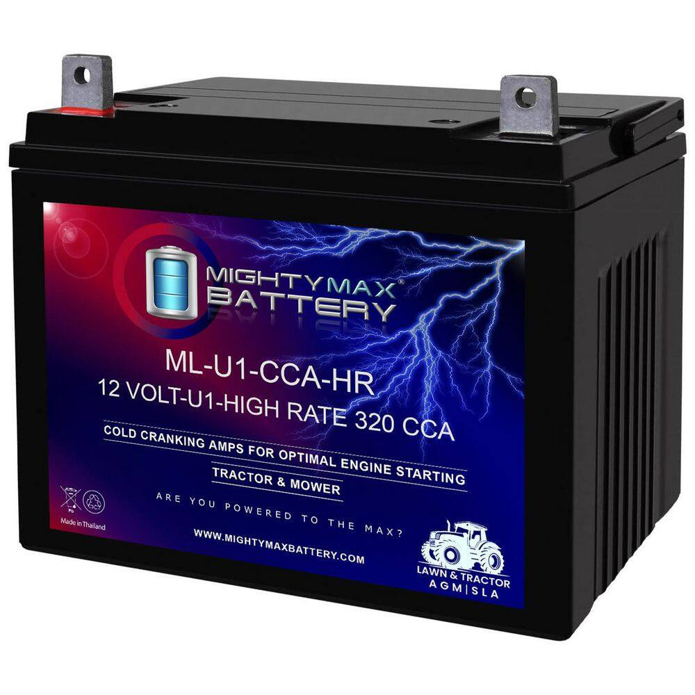 ML-U1-CCAHR 12-Volt 320CCA Battery for Johndeere 2653A 340CCA Lawn Mower