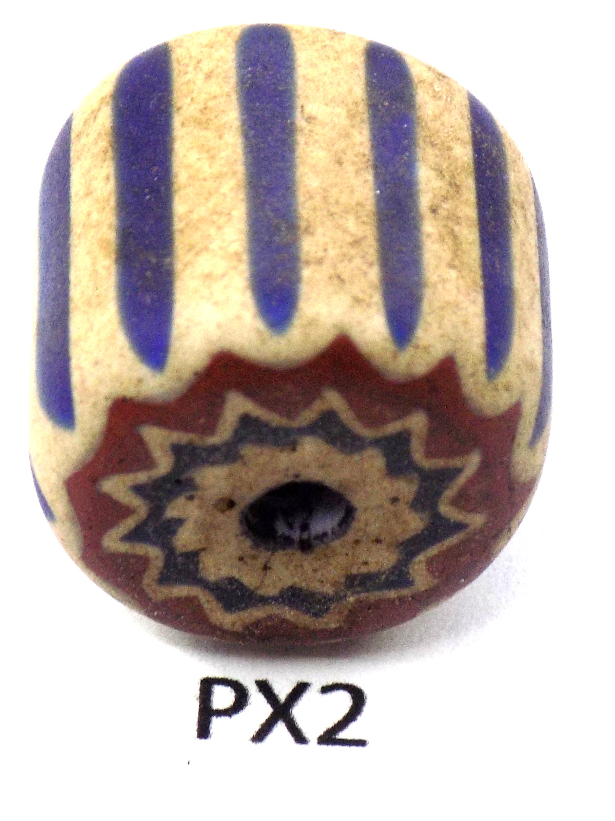 Authentic Old Antique Venetian Chevron Trade Bead African PX2 Bg 54 Italian