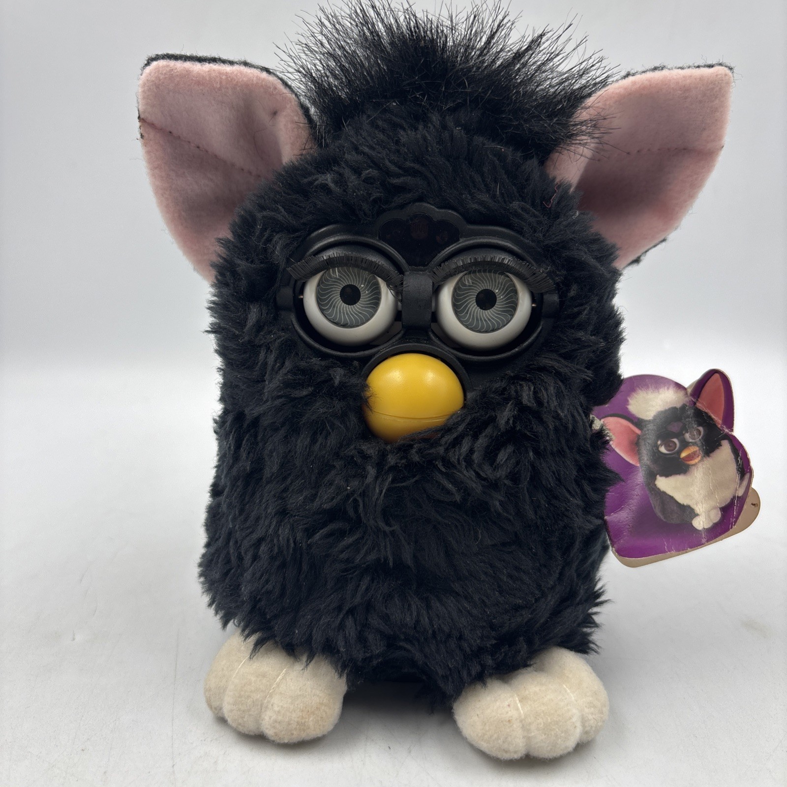Black Furby 1998 Model 70-800 Witch's Cat Green Eyes with Tag Non-Working