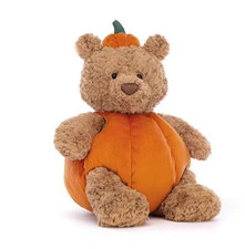 Jelly Bartholomew Bear Pumpkin 14" Plush Toy Halloween Soft Christmas Gift Cat