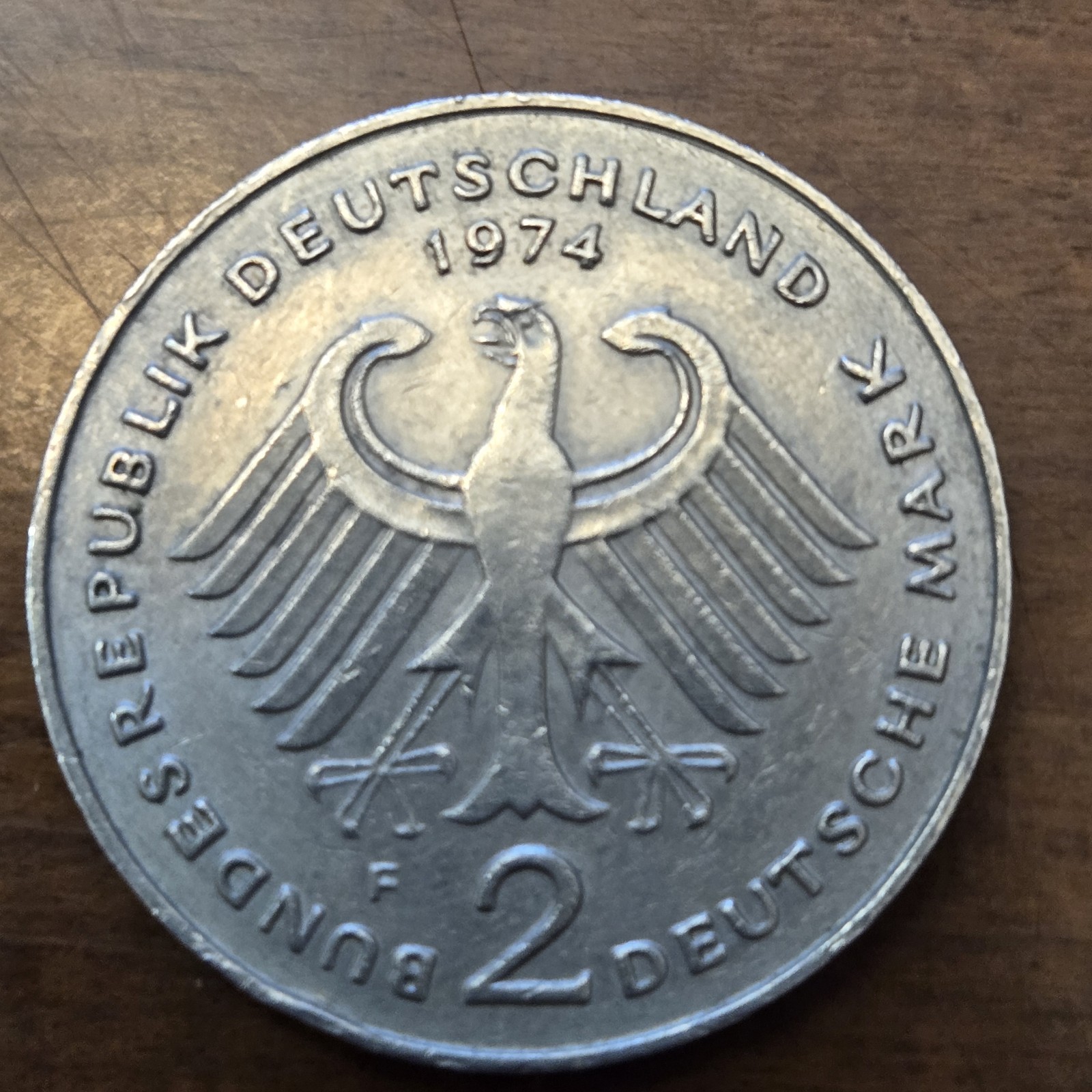 1974  2 DEUTSCHE MARK **COMBINED SHIPPING**