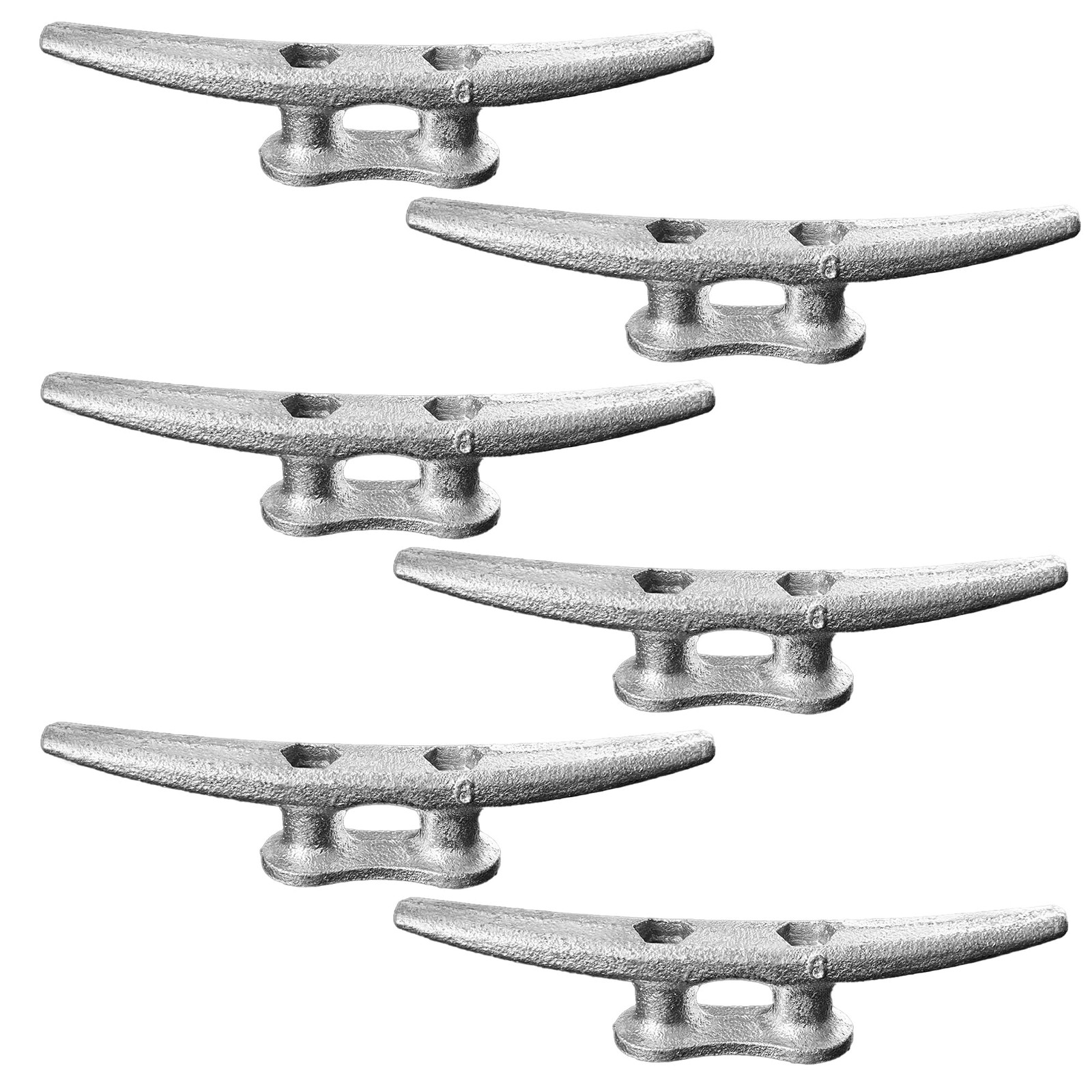 Dock Cleats 6 inch Galvanized Boat Cleats Cast Iron Rope Cleat for Mooring, P...