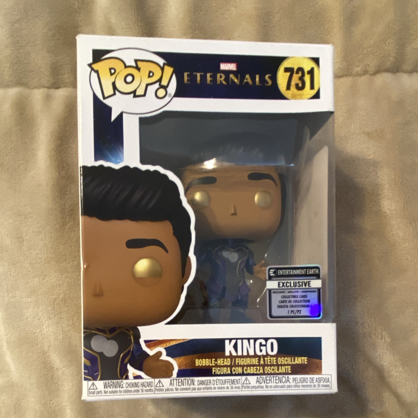 Funko Pop! Vinyl Kingo Marvel Eternals #731 Entertainment Earth Exclusive Bobbl…