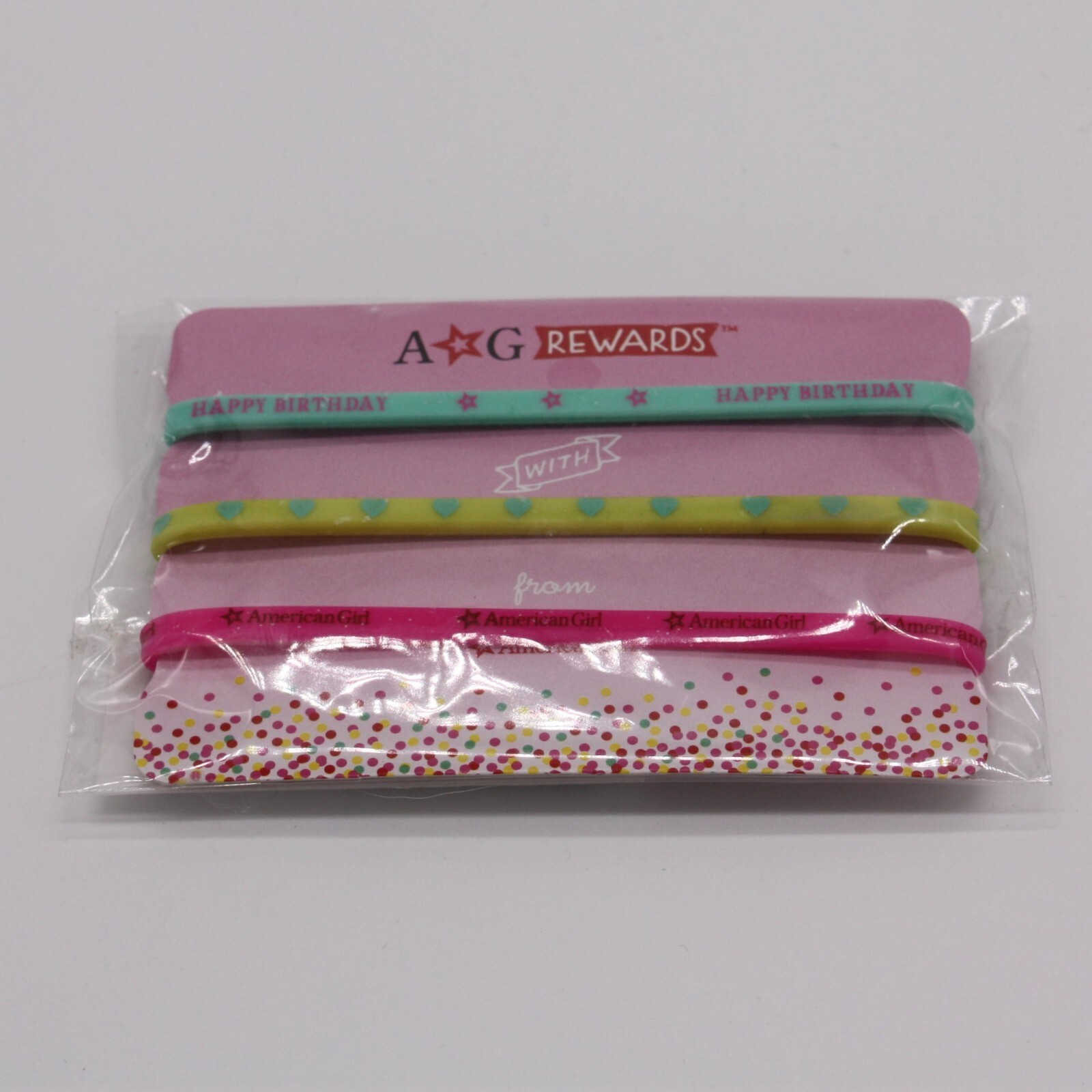 American Girl AG Rewards 3 Happy Birthday Bracelets for Girls New in Package